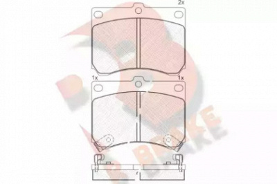 R BRAKE rb0879 -  Комплект тормозных колодок, дисковый тормоз